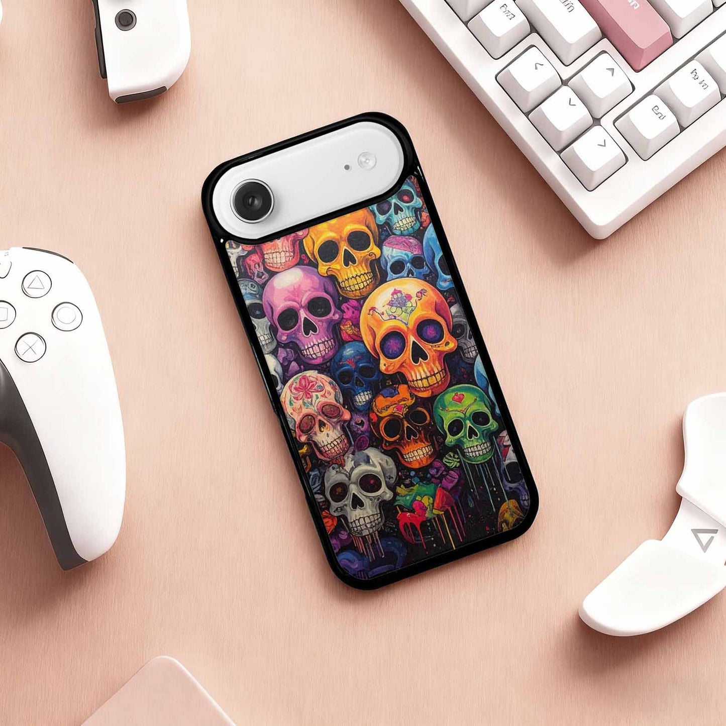 iPhone 17 Air Case — Skulls General Skulls Pattern Hundreds Gothic, Custom Printed Phone Case