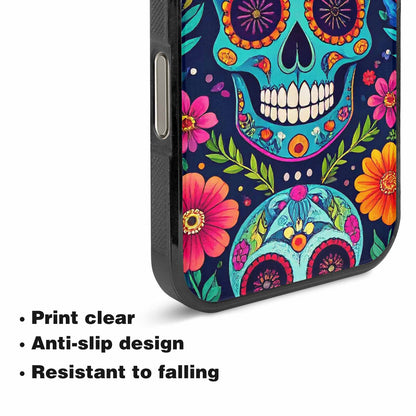 iPhone 16 Pro Max Case — Rainbow Sugar Skull Weave 3 Personalized, Custom Designed Case Cover