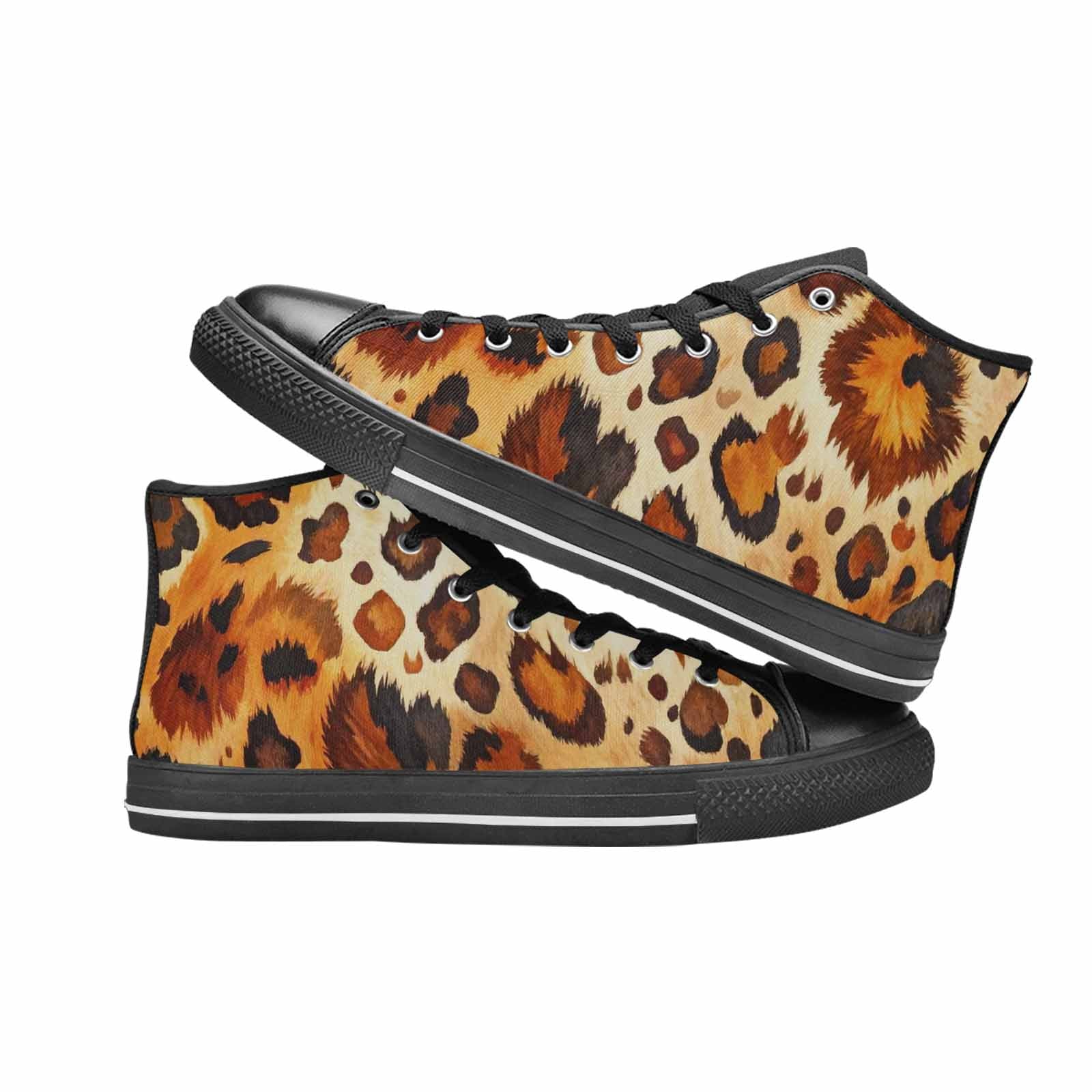 MEN'S Cow Animal Print High Top Canvas Vivid Sneakers