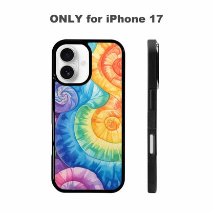 iPhone 17 Case — Tie Dye Swirls Tie Dye Tie, Custom Printed Phone Case