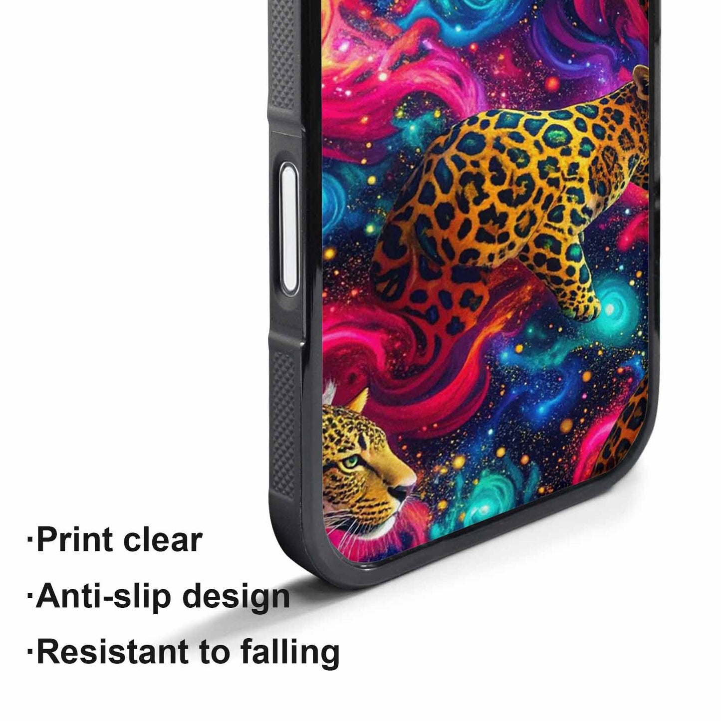 iPhone 17 Pro Case — Leopard Print Galaxy Seamless Pattern Animal, Custom Made Phone Cover