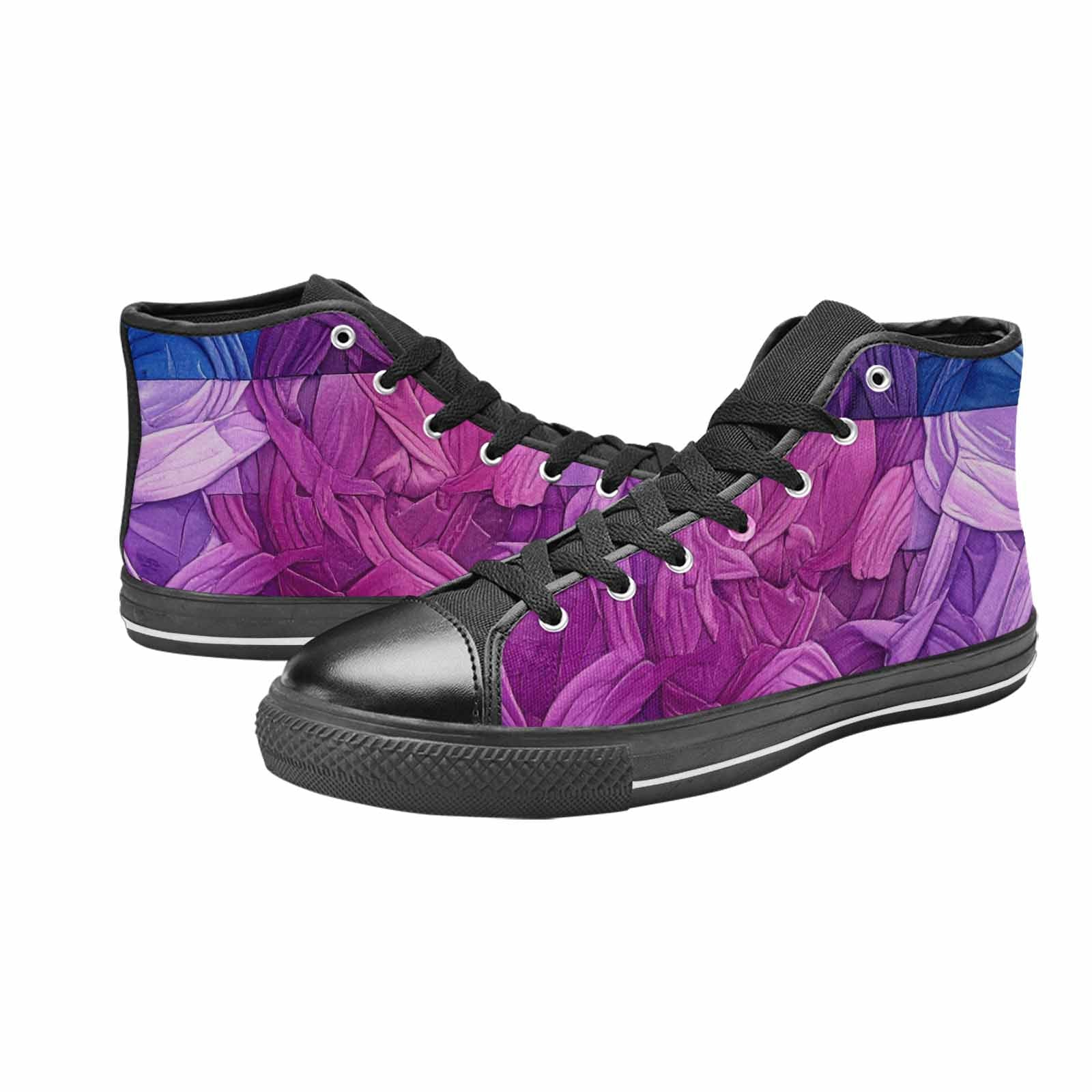 MEN'S Bisexual Flag Color High Top Canvas Vivid Custom Sneakers