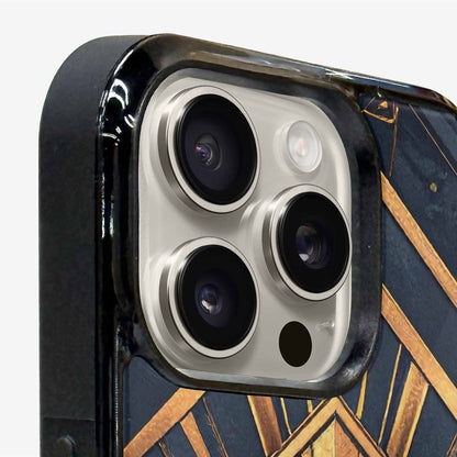 iPhone 16 Pro Max Case — Art Deco Illustration Pattern, Unique Phone Case Design