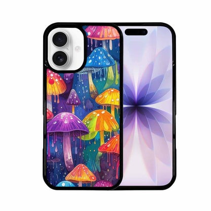 iPhone 17 Case — Rainbow Drip Mushrooms Original Art, Customized Protective Case