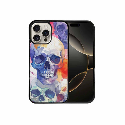 iPhone 16 Pro Max Case — Kulls Watercolor Skulls Small Skull Pattern, Custom Print Case Cover