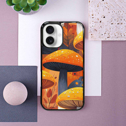 iPhone 16 Case — Bold Autumn Mushroom Bold Autumn Mushroom, Custom Print Case Cover