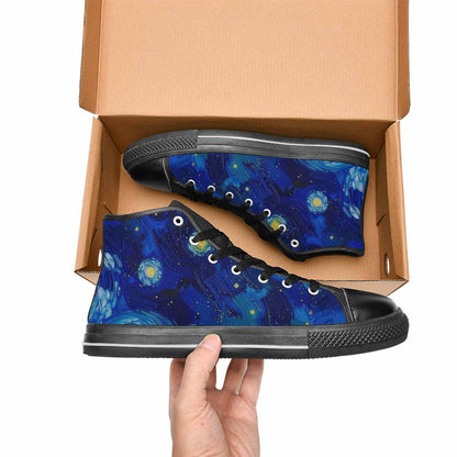 MEN'S Starry Night Van Gogh High Top Canvas Y2K Sneakers