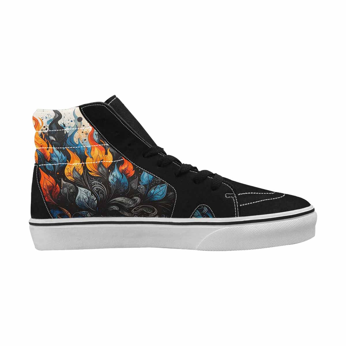 MEN'S Flame Burst High Top Canvas Grunge Shoes