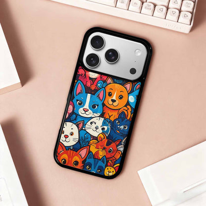 iPhone 17 Pro Case — Seamless Tileable Pattern Of Overlapping Cartoon, Personalized Phone Case