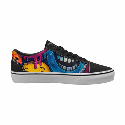 WOMEN'S Melting Moon Smiley Lace-Up Canvas Y2K Custom Shoes