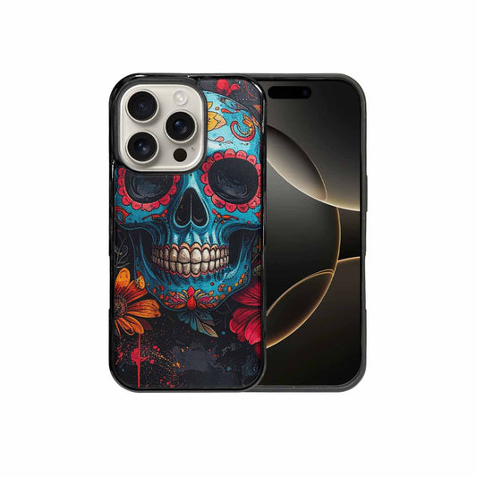 iPhone 16 Pro Case — Graffiti Skull Art Seamless Pattern Vibrant, Custom Art Phone Cover