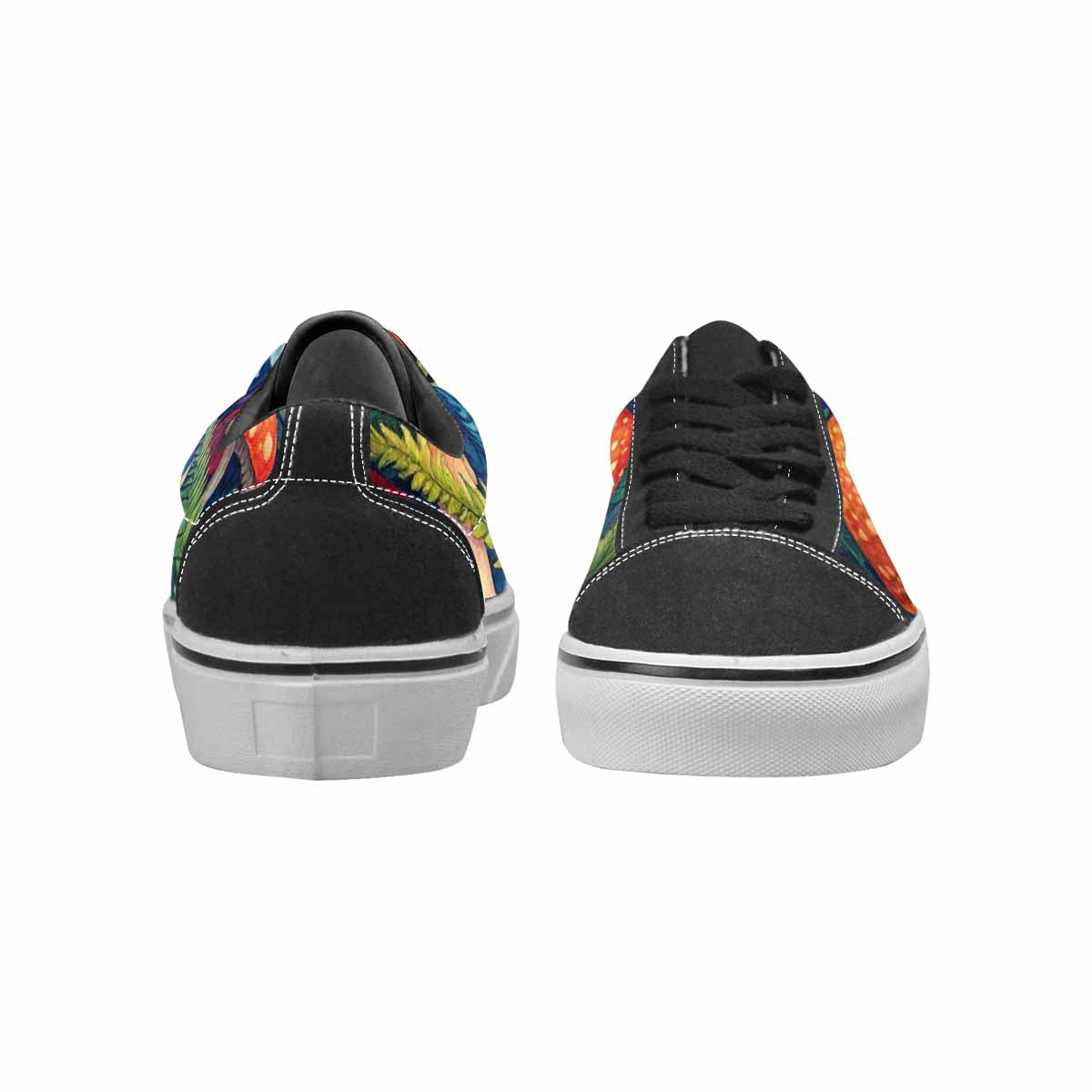 WOMEN'S Mushrooms  Botanical Mushrooms Lace-Up Canvas Dark Academia Custom Sneakers