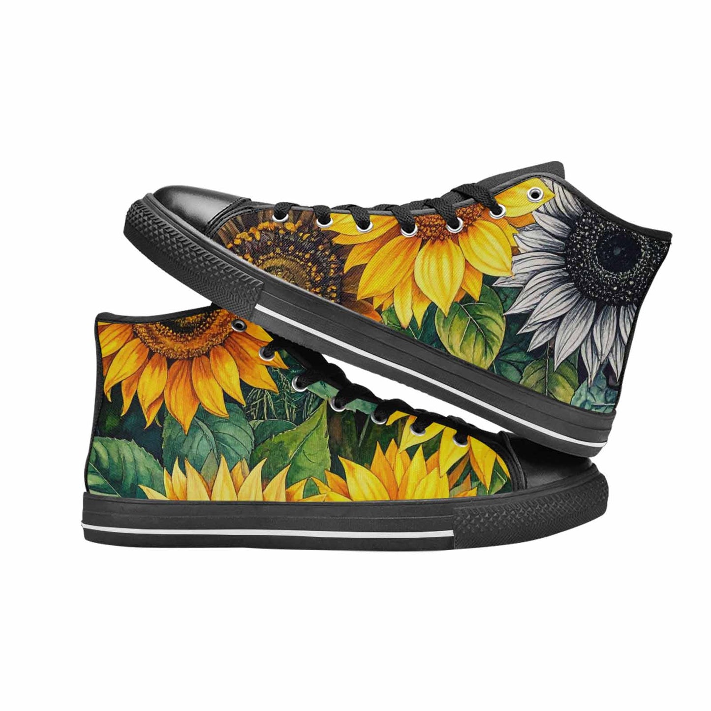MEN'S Sunflower High Top Canvas Dark Academia Shoes