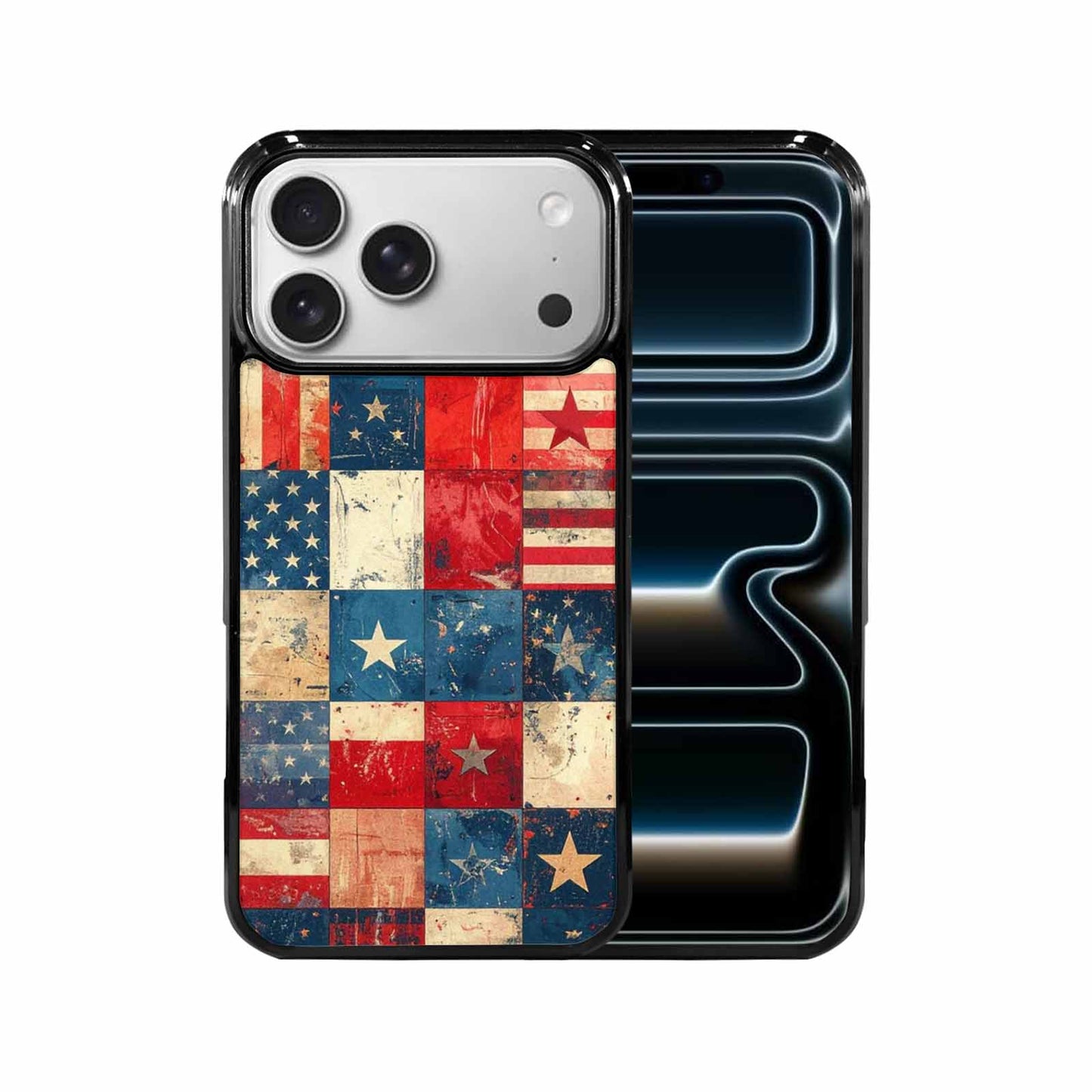 iPhone 17 Pro Max Case — Small American Flag Stars Galaxy Space, Custom Designed Case Cover