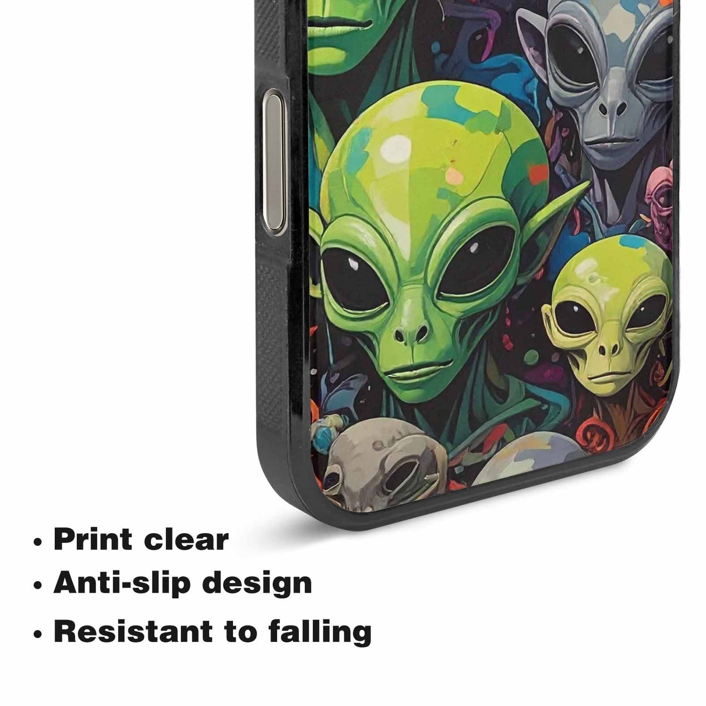 iPhone 16 Pro Case — Aliens Camo Aliens Pattern Hundreds Of, Custom Designed Case Cover