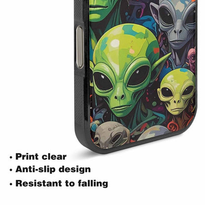 iPhone 16 Pro Case — Aliens Camo Aliens Pattern Hundreds Of, Custom Designed Case Cover