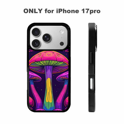 iPhone 17 Pro Case — Psychedelic Mushroom Cartoon Pattern Cartoon Cute, Custom Made Phone Cover