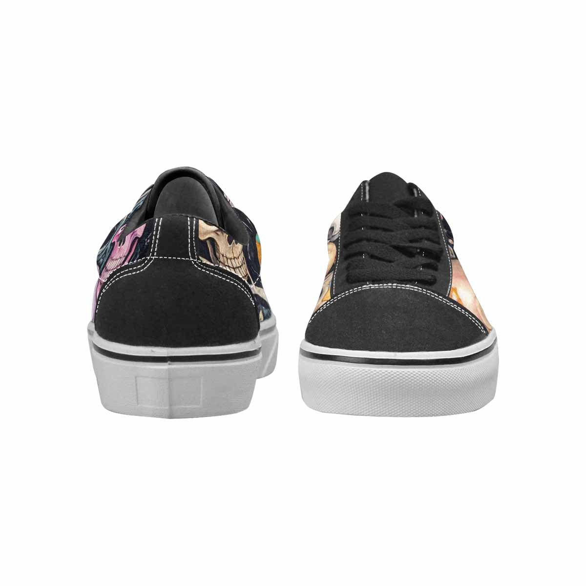 WOMEN'S Skulls  Marble Skulls Lace-Up Canvas Aesthetic Shoes