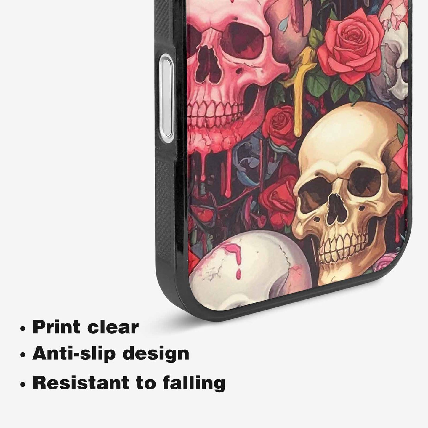 iPhone 16 Case — Skulls And Roses Skulls And Roses, Custom Designed Case Cover