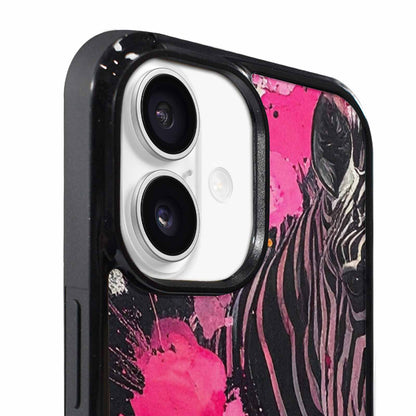 iPhone 17 Case — Black &amp; Pink Ink Animal Print, Custom Art Phone Cover