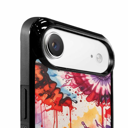 iPhone 17 Air Case — Tie Dye Swirls Black Red Tie, Custom Phone Case