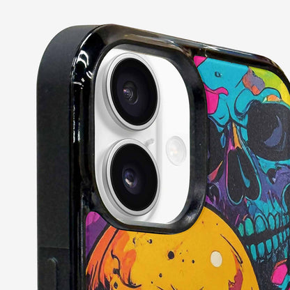 iPhone 16 Plus Case — 1000s Of Skulls Digital Camo Drip, Custom Printed Phone Case