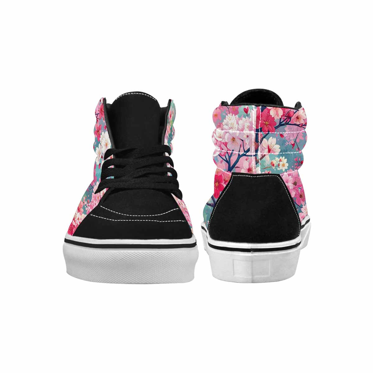 MEN'S Cherry Blossom Branch High Top Canvas Surreal Custom Shoes