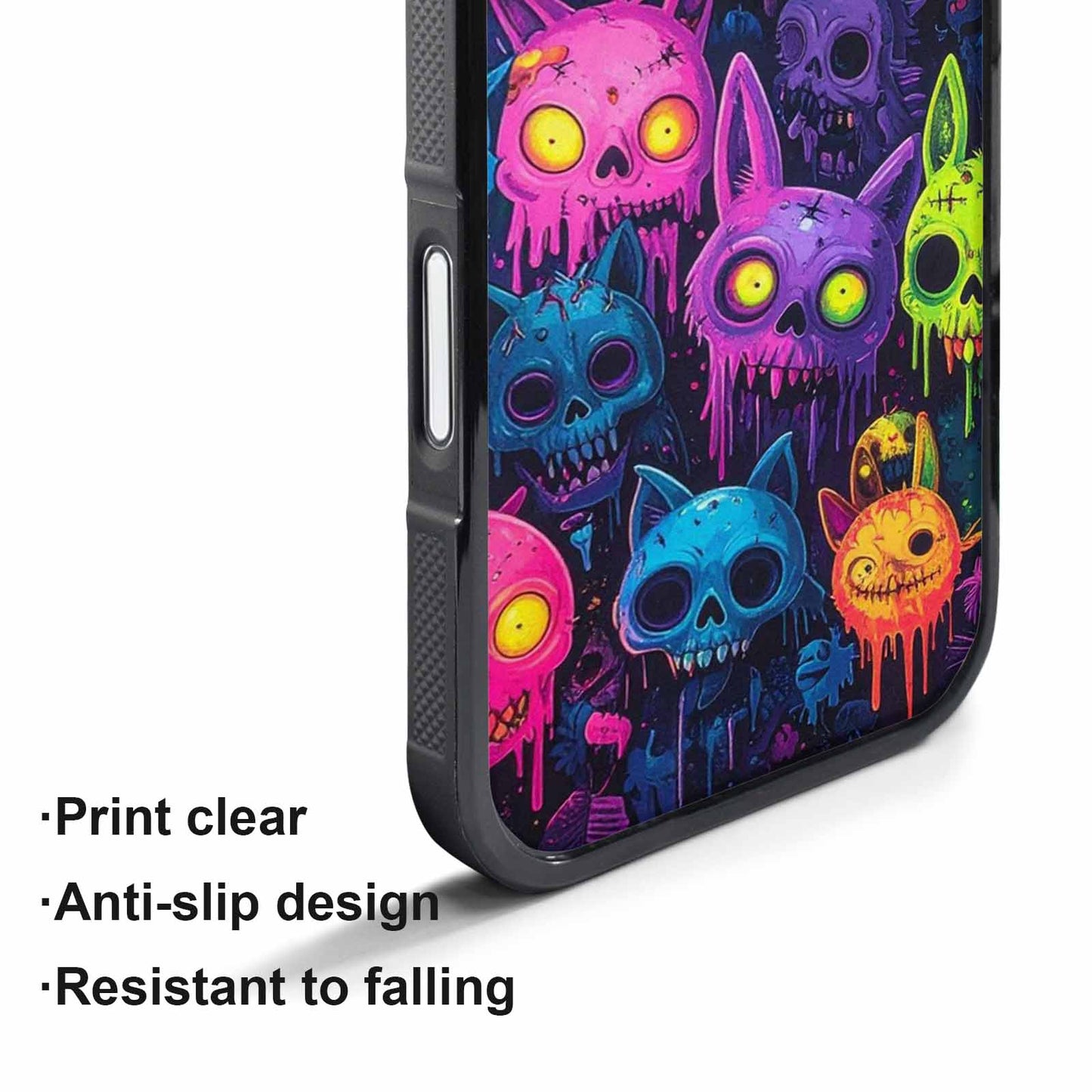iPhone 17 Pro Case — Mixed Toxic Glow Creature Pattern Cartoon, Custom Designed Case Cover