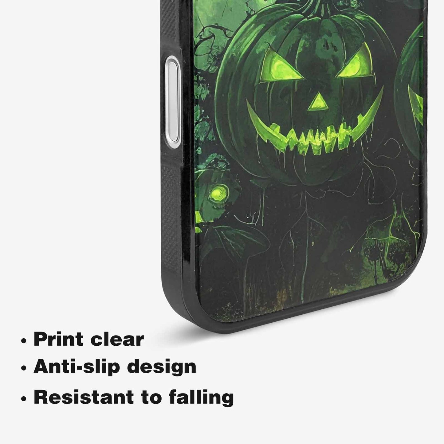 iPhone 16 Case — Halloween Glowing Jackolantern Personalized Phone Cover, Custom Print Case Cover