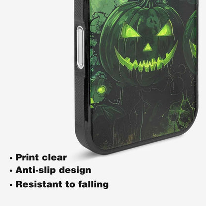 iPhone 16 Case — Halloween Glowing Jackolantern Personalized Phone Cover, Custom Print Case Cover