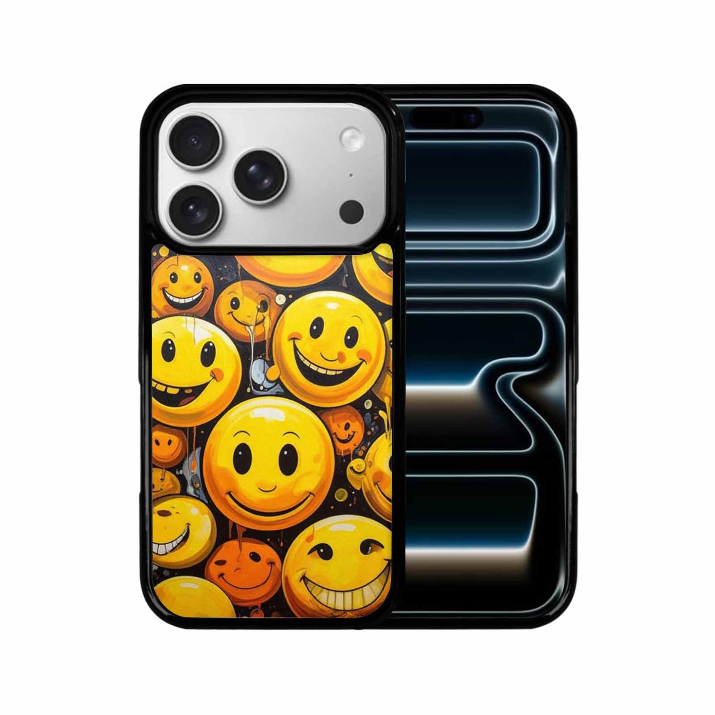 iPhone 17 Pro Case — Melting Moon Smiley Yellow Version Original, Customized Protective Case