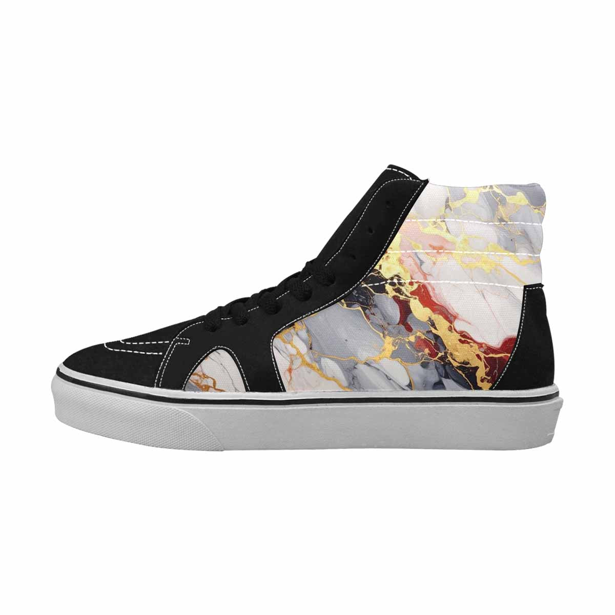 MEN'S Marble Vein High Top Canvas Surreal Custom Shoes