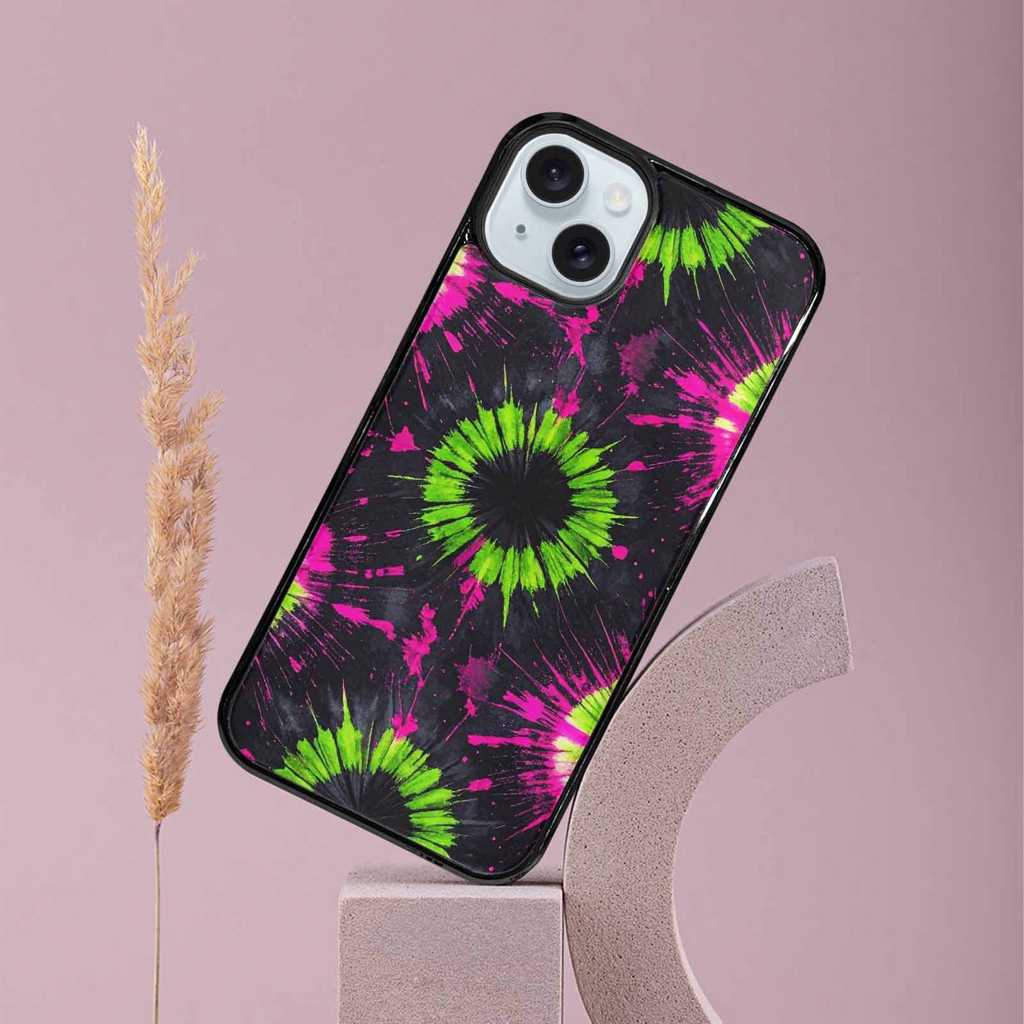 iPhone 15 Plus Case — Acid Wash Tie Dye Neon, Original Design Phone Case