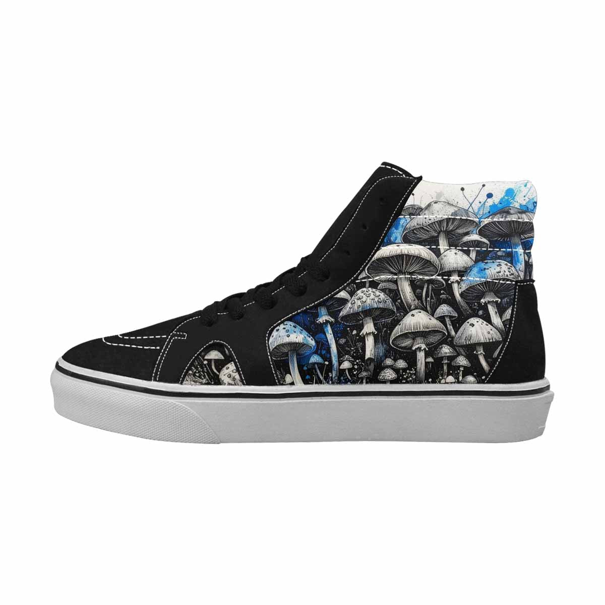 MEN'S Mushrooms (general) High Top Canvas Melting Art Custom Sneakers
