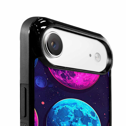 iPhone 17 Air Case — Neon Winter Moon Seamless Cartoon Cute, Custom Print Case Cover