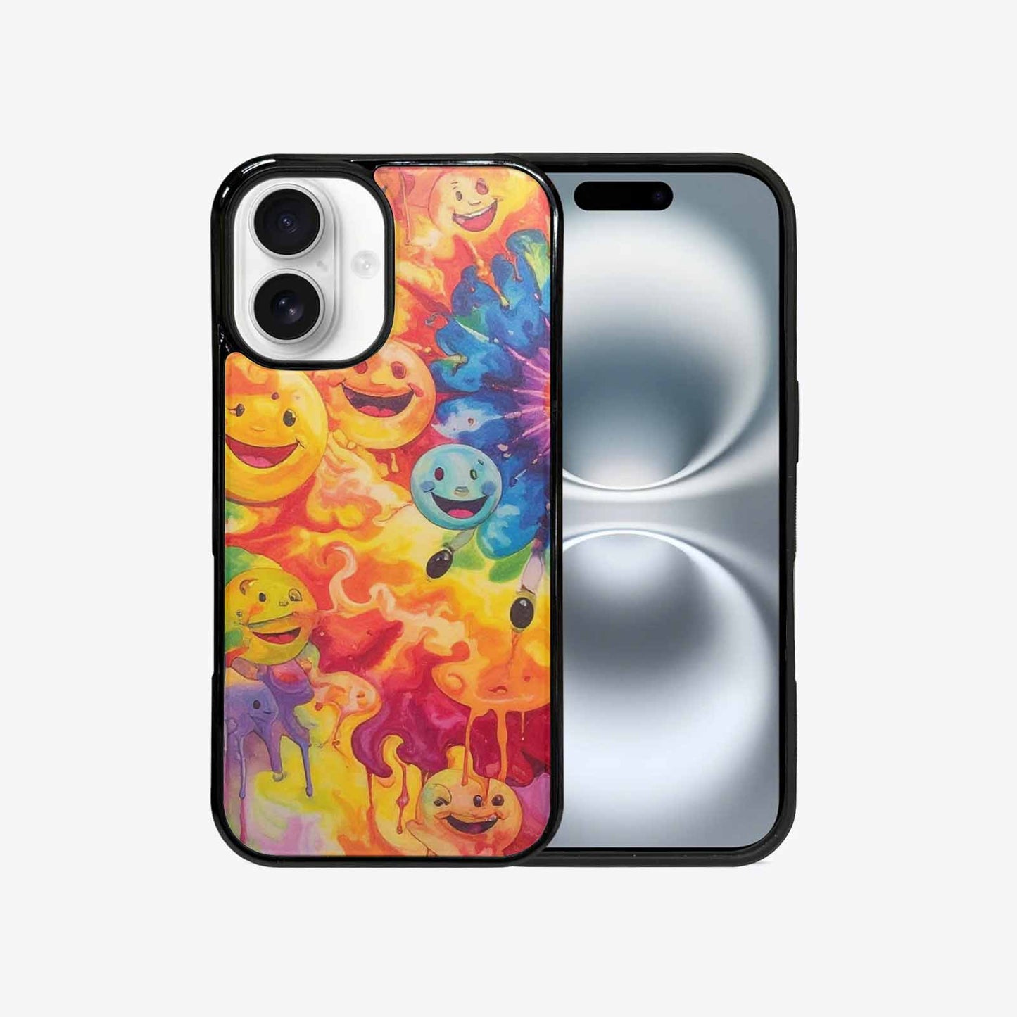 iPhone 16 Case — Smiley Facessmiley Faces Tie D 4f3, Unique Phone Case Design