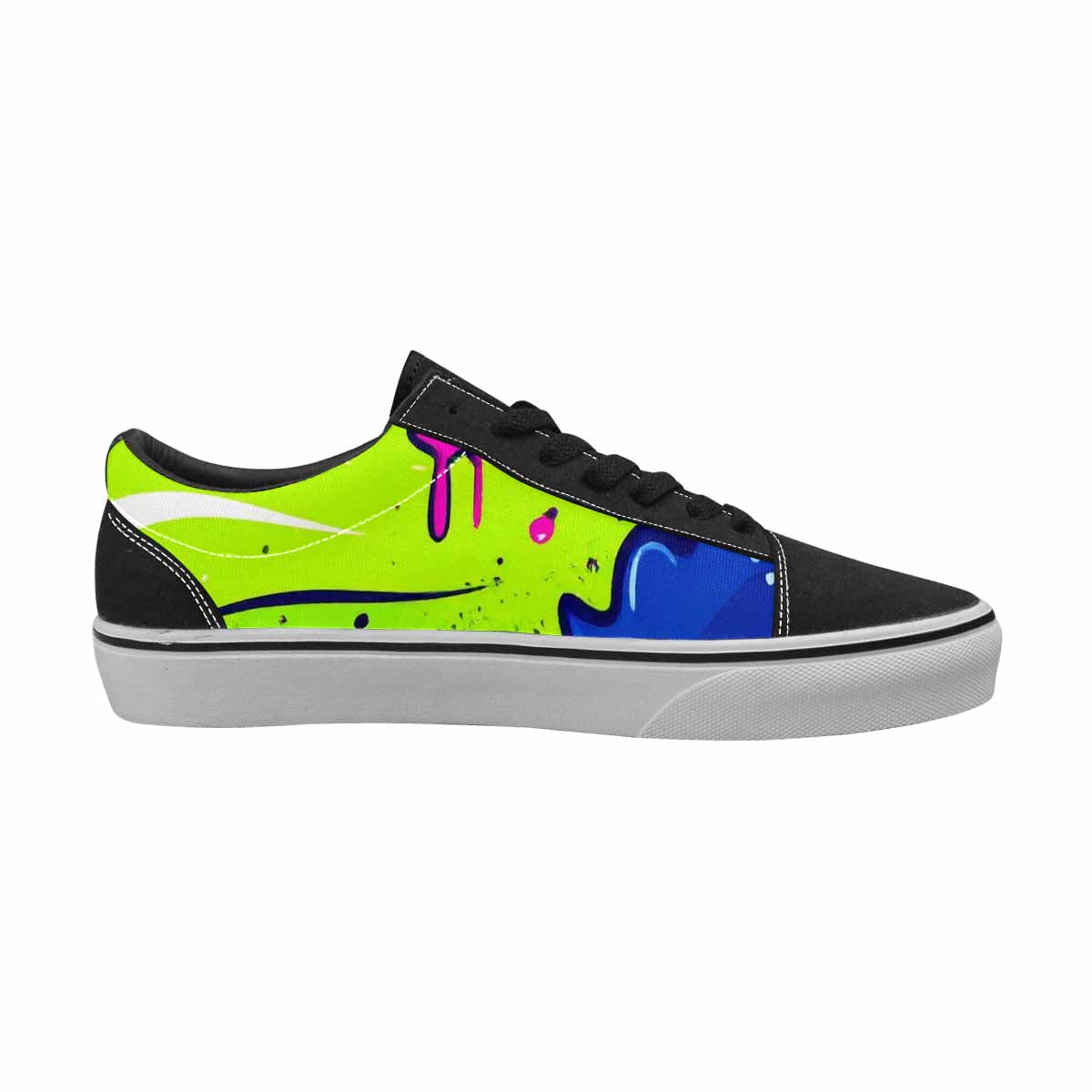 WOMEN'S Acid Wash Cartoon Canvas Lace-Up Dark Academia Custom Sneakers