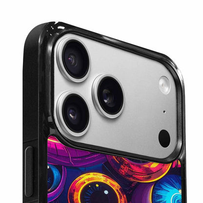 iPhone 17 Pro Case — Seamless Tileable Pattern Of Overlapping Cartoon, Custom Printed Phone Case