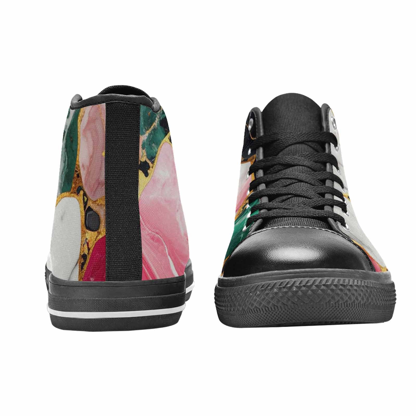 WOMEN'S Marble Stone Texture High Top Canvas Dark Academia Shoes