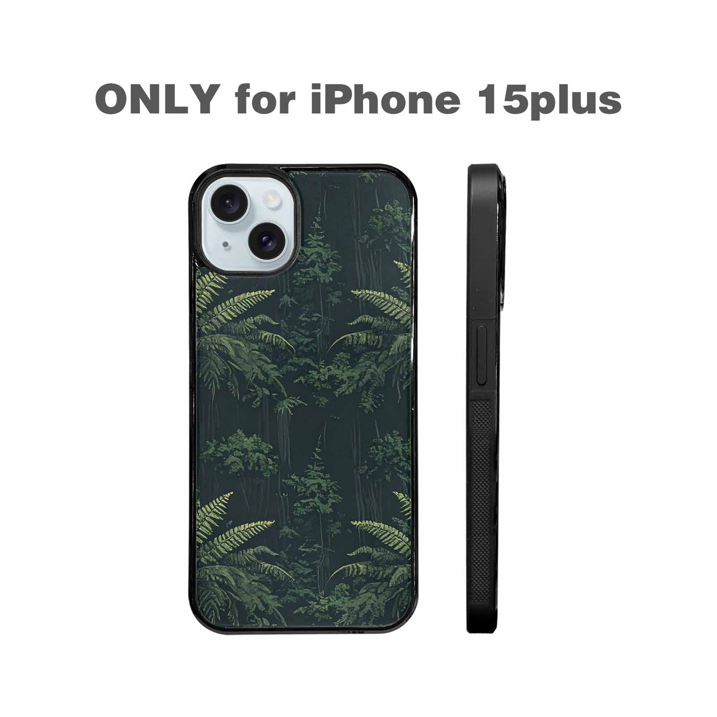 iPhone 15 Plus Case — Seamless Pattern Ancient Redwood Forest Giant, Original Design Phone Case