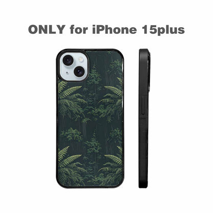 iPhone 15 Plus Case — Seamless Pattern Ancient Redwood Forest Giant, Original Design Phone Case