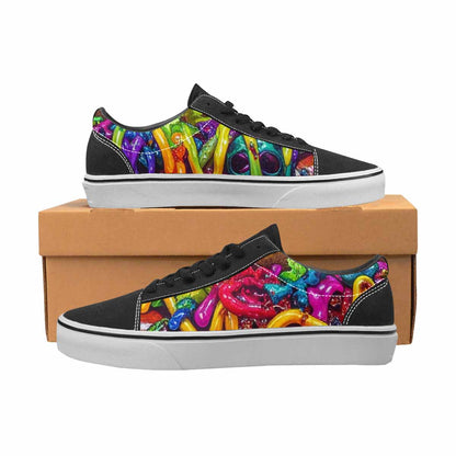 WOMEN'S Toxic Skeleton Hot Dog Lace-Up Canvas Y2K Shoes
