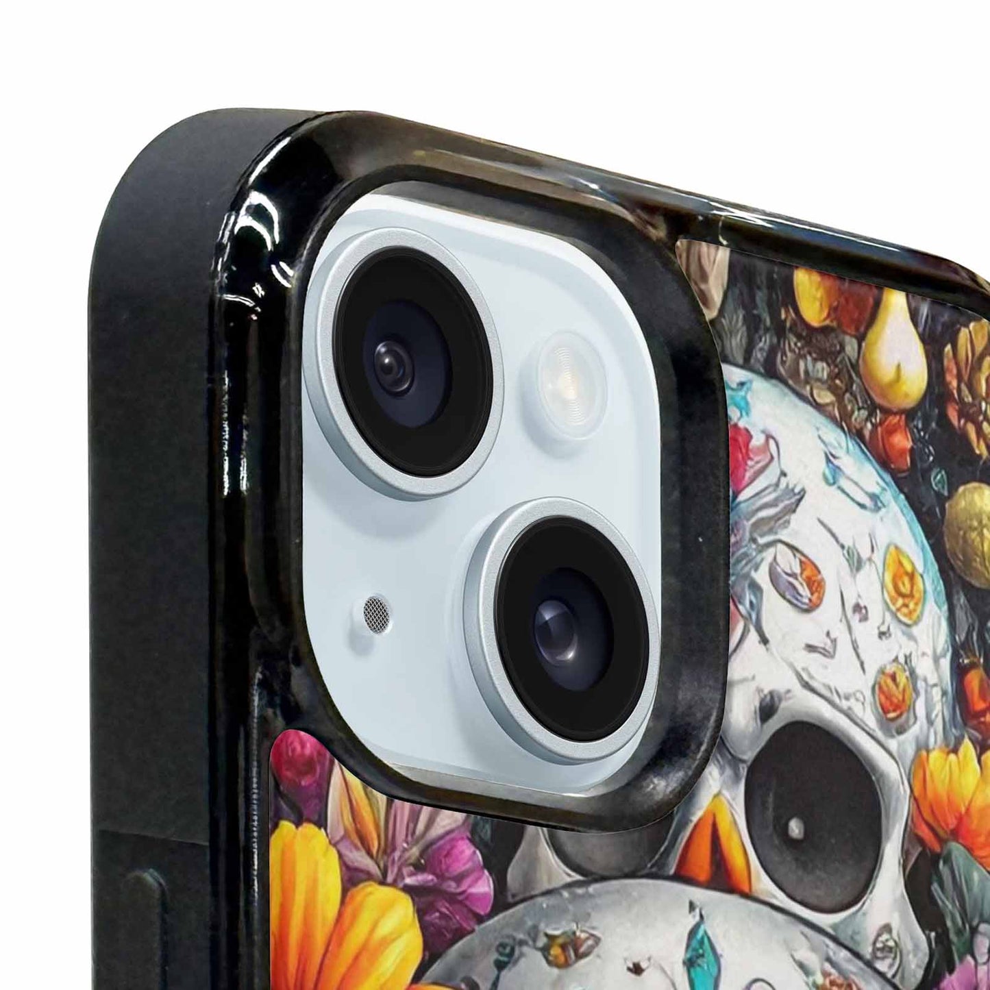 iPhone 15 Plus Case — Greyscale Black And White Dark Black, Unique Phone Case Design