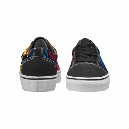 WOMEN'S Snake Skulls Print Canvas Lace-Up Y2K Shoes