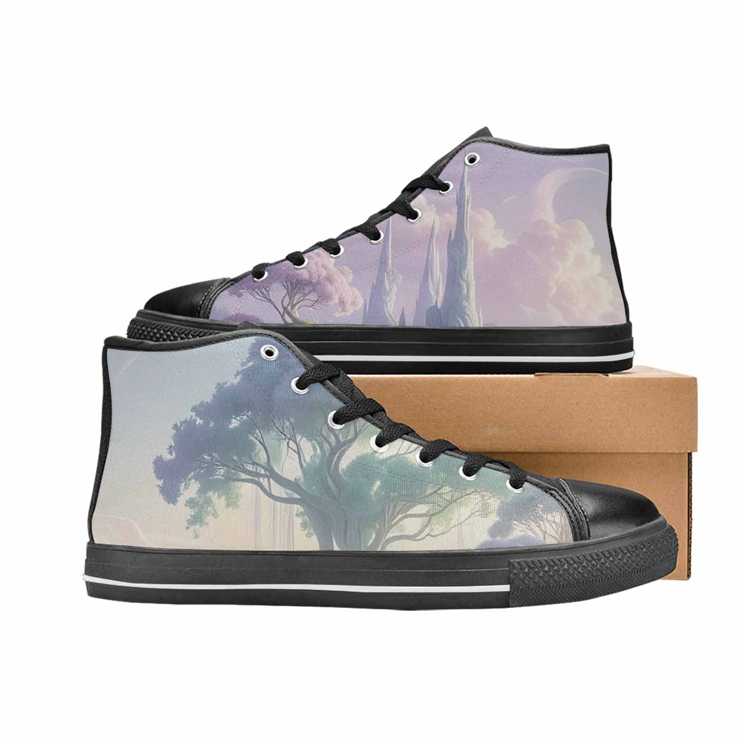 MEN'S Surrealist Dreamscape High Top Canvas Vivid Custom Shoes