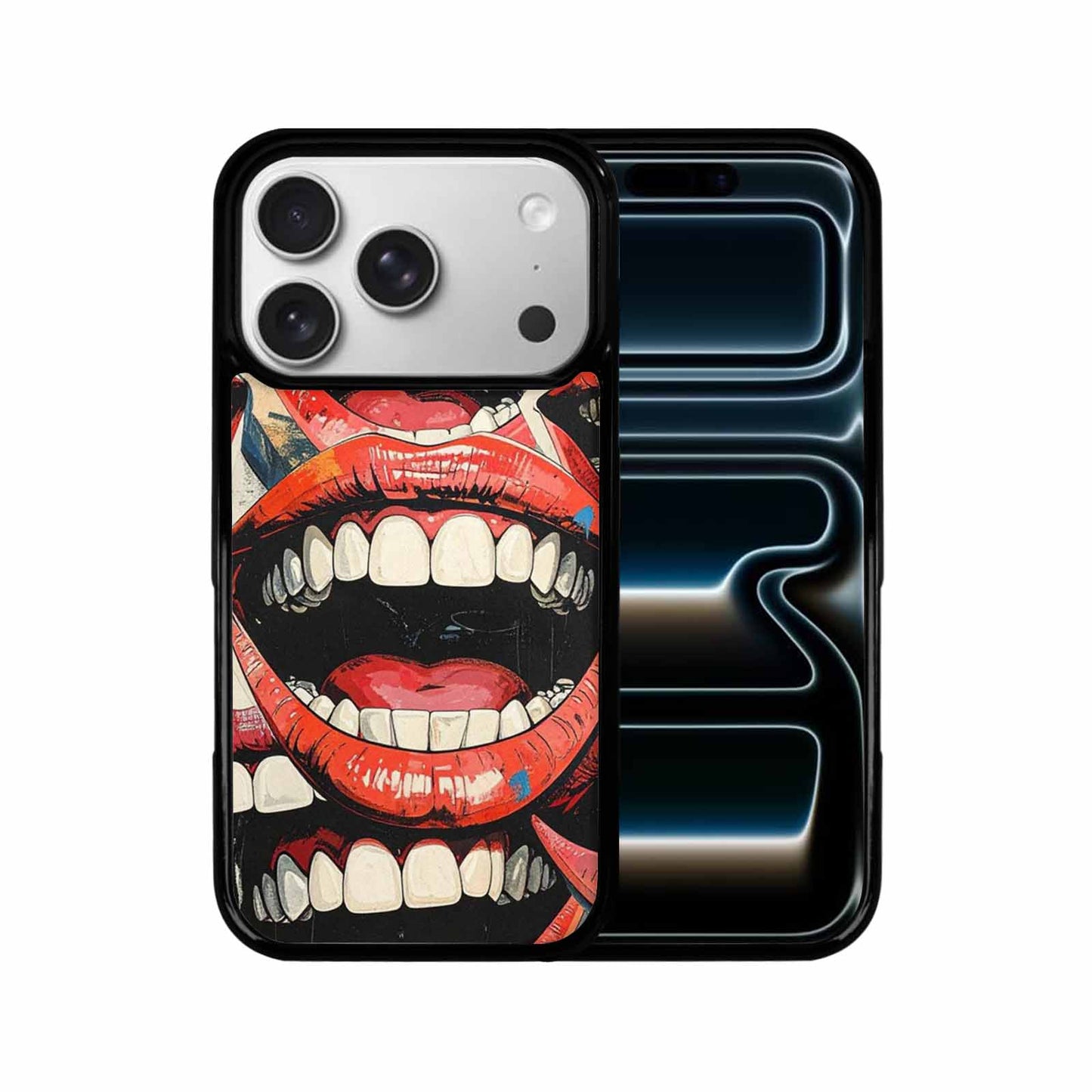 iPhone 17 Pro Case — Seamless Repeating Pattern Of Overlapping Cartoon, Custom Designed Case Cover