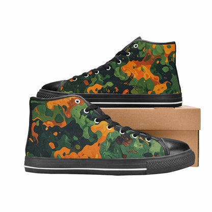 WOMEN'S Military Camouflage Blotch High Top Canvas Aesthetic Custom Shoes