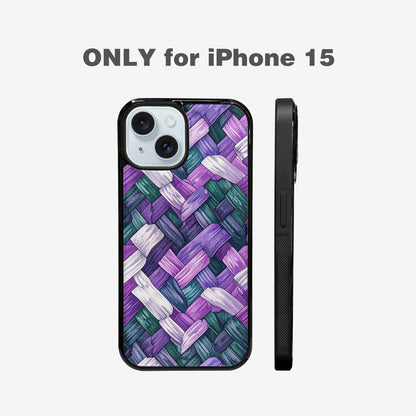 iPhone 15 Case — Genderqueer Flag Color Theme Small Rainbow, Unique Phone Case Design