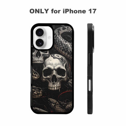 iPhone 17 Case — Skull Dark Art Gothic Print Gothic, Customized Protective Case