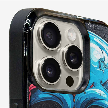 iPhone 15 Pro Max Case — Graffiti Skull Art Seamless Pattern Vibrant, Customized Protective Case